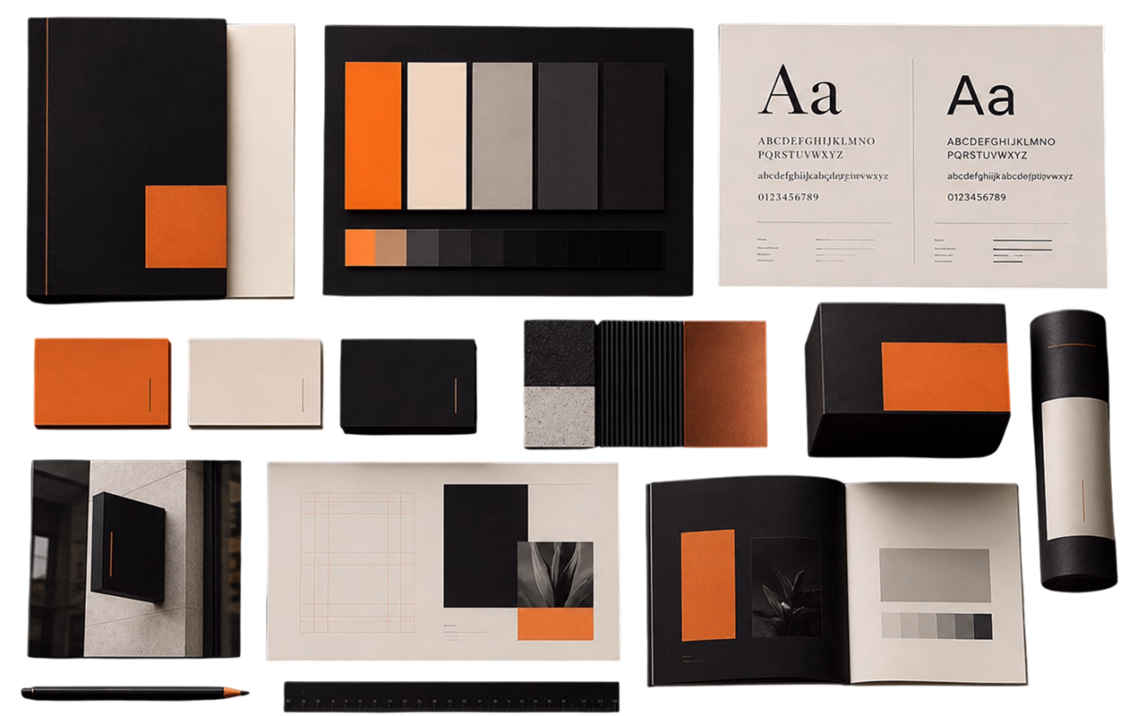 BoostronixX brand identity moodboard and collateral mockups